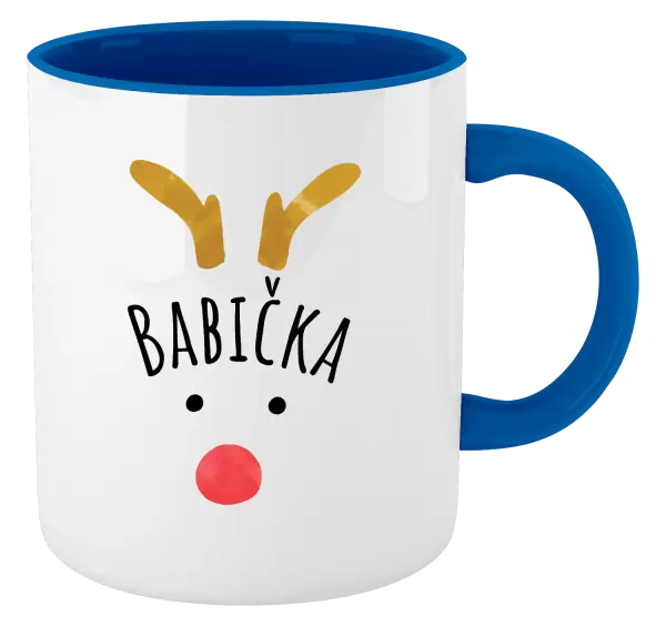 Vánoční hrnek Vánoční sob - babička