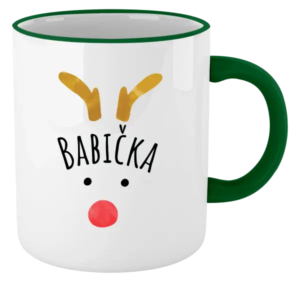 Vánoční hrnek Vánoční sob - babička