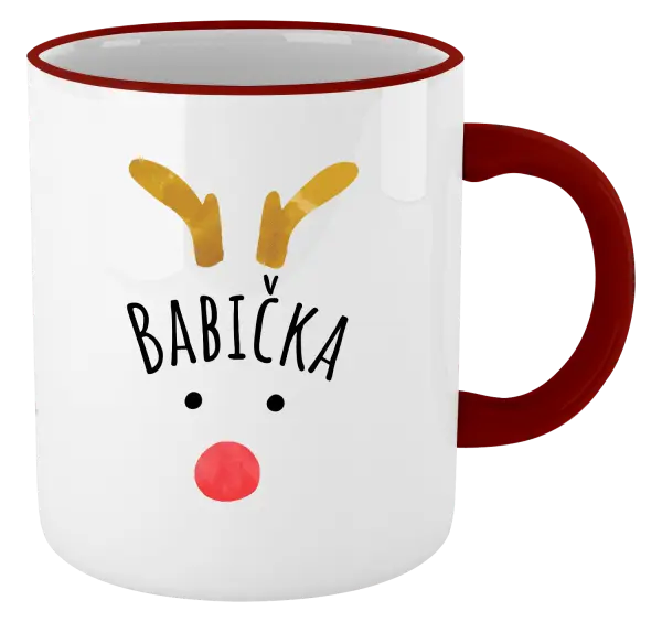 Vánoční hrnek Vánoční sob - babička