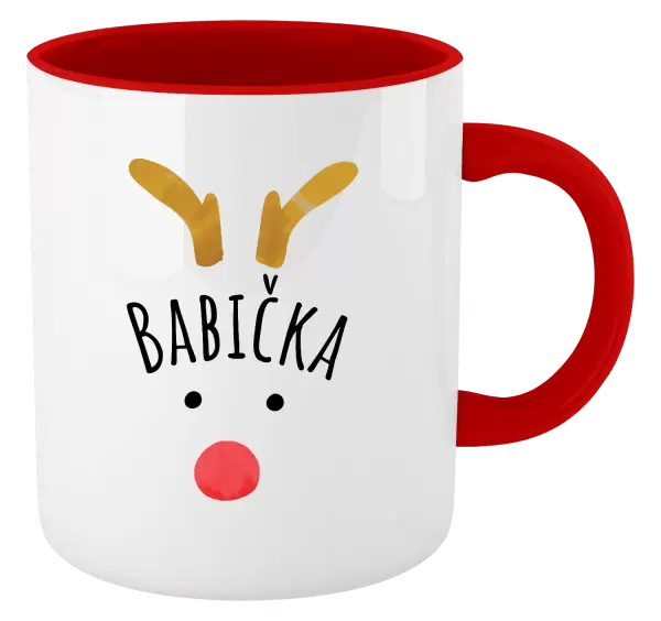 Vánoční hrnek Vánoční sob - babička