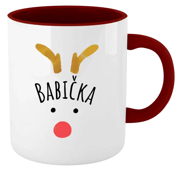 Vánoční hrnek Vánoční sob - babička