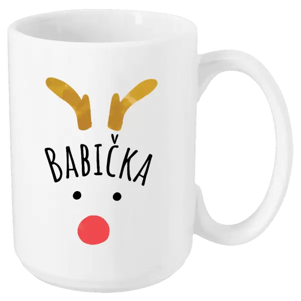 Vánoční hrnek Vánoční sob - babička