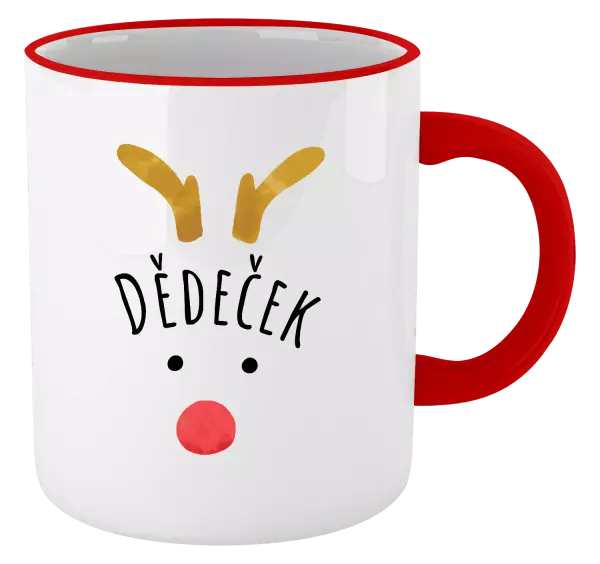 Vánoční hrnek Vánoční sob - dědeček