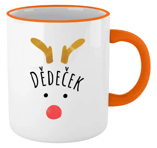 Vánoční hrnek Vánoční sob - dědeček