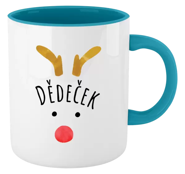 Vánoční hrnek Vánoční sob - dědeček