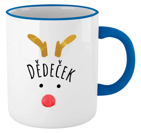 Vánoční hrnek Vánoční sob - dědeček