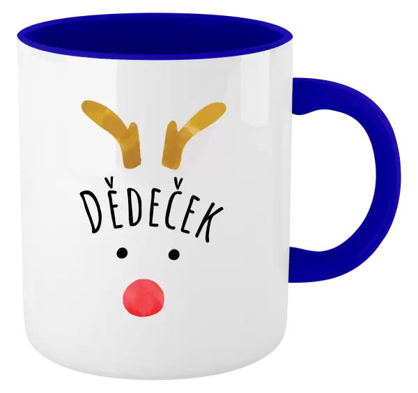 Vánoční hrnek Vánoční sob - dědeček