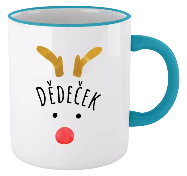 Vánoční hrnek Vánoční sob - dědeček