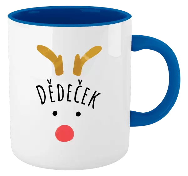 Vánoční hrnek Vánoční sob - dědeček