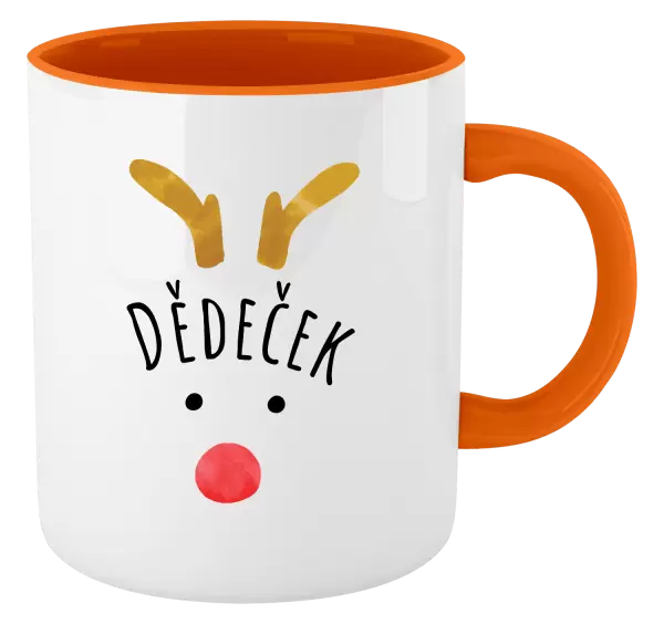 Vánoční hrnek Vánoční sob - dědeček