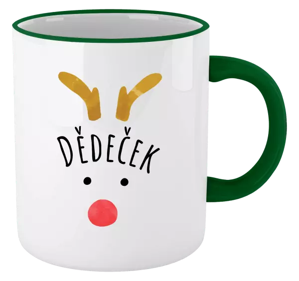 Vánoční hrnek Vánoční sob - dědeček