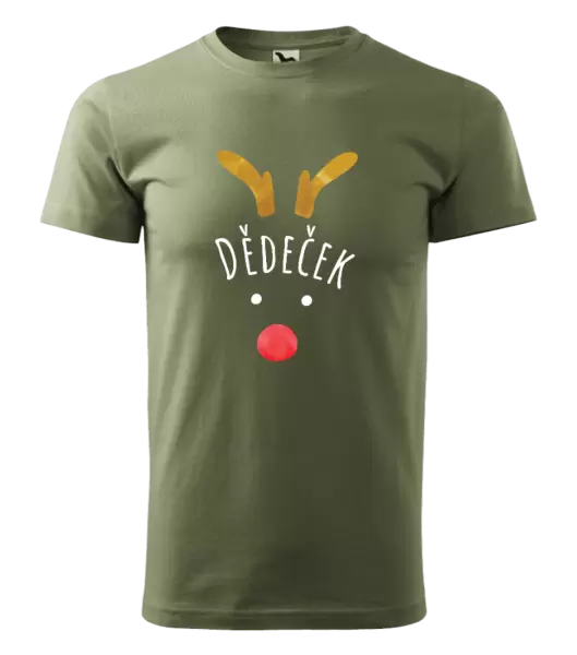 Pánské vánoční tričko Vánoční sob - dědeček