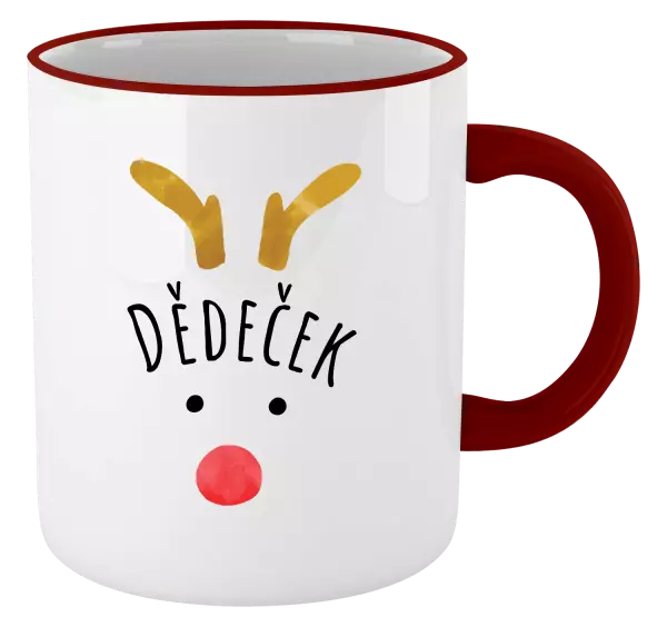 Vánoční hrnek Vánoční sob - dědeček