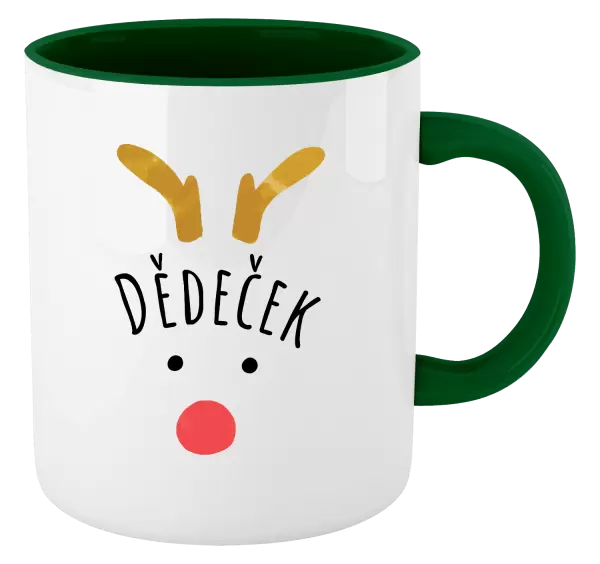 Vánoční hrnek Vánoční sob - dědeček