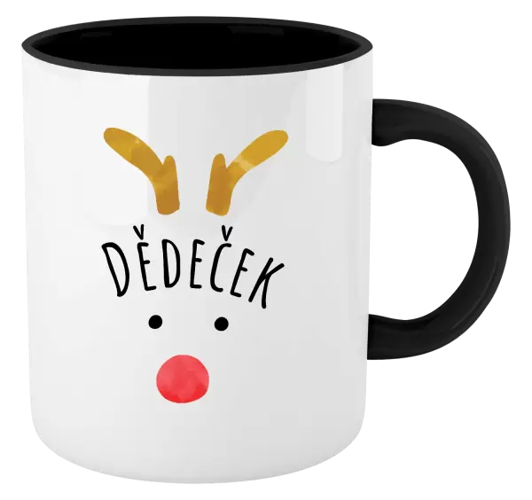 Vánoční hrnek Vánoční sob - dědeček