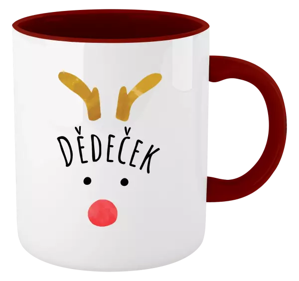 Vánoční hrnek Vánoční sob - dědeček