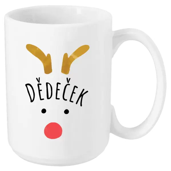 Vánoční hrnek Vánoční sob - dědeček