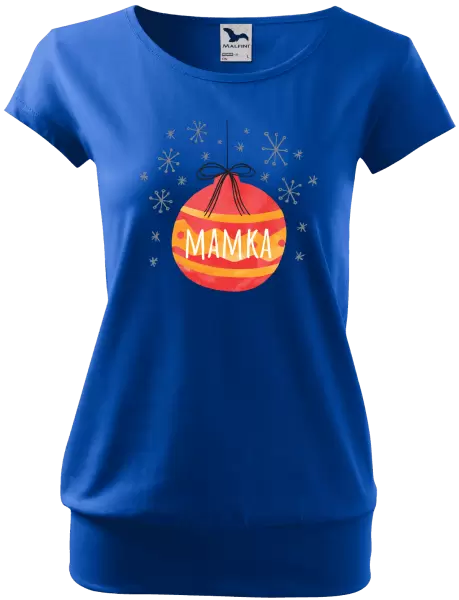 Dámské vánoční tričko Vánoční ozdoba - mamka