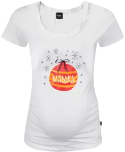 Vánoční těhotenské tričko Vánoční ozdoba - mamka