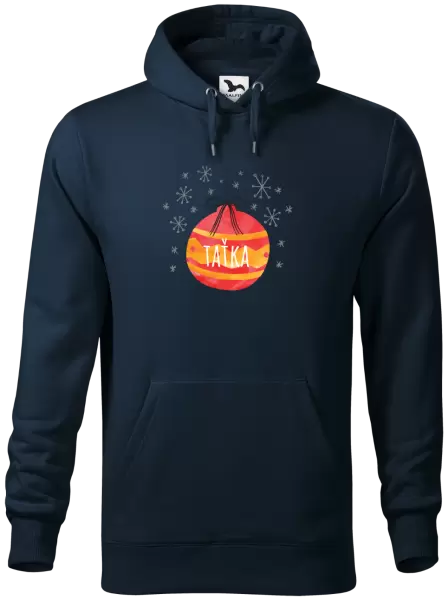 Pánská mikina Vánoční ozdoba - taťka