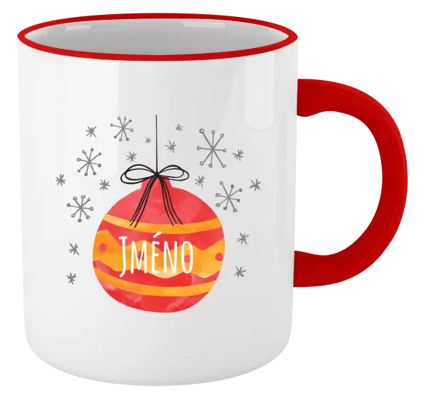 Vánoční hrnek Vánoční ozdoba - jméno