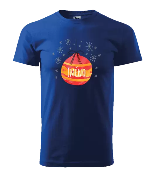 Pánské vánoční tričko Vánoční ozdoba - jméno