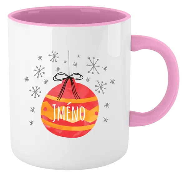 Vánoční hrnek Vánoční ozdoba - jméno