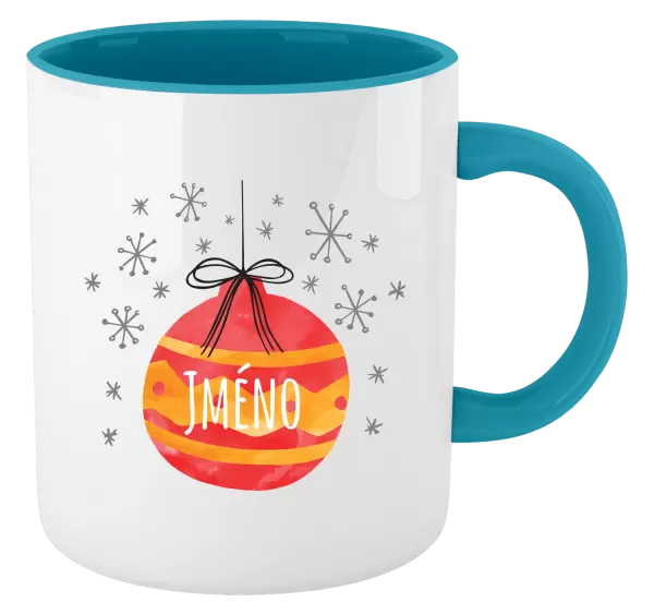 Vánoční hrnek Vánoční ozdoba - jméno