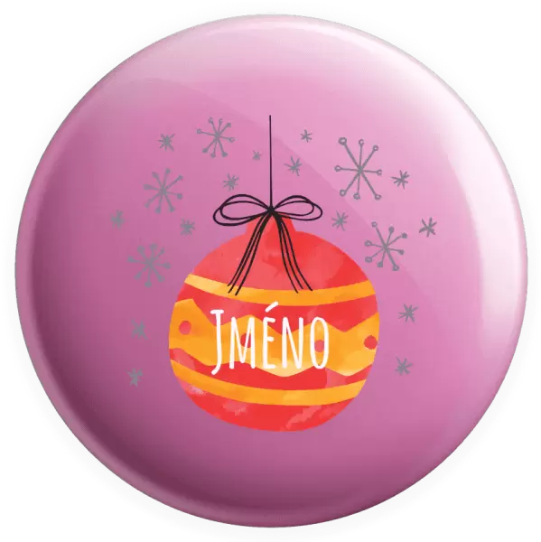 Placka Vánoční ozdoba - jméno