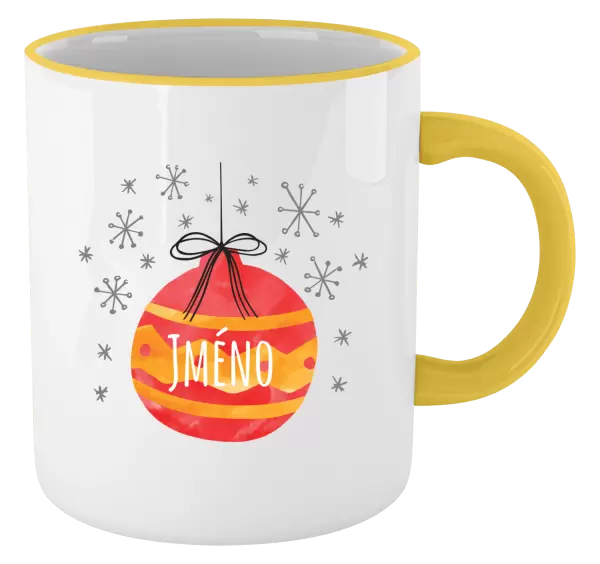 Vánoční hrnek Vánoční ozdoba - jméno