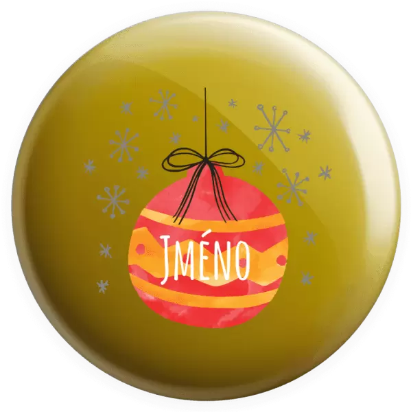 Placka Vánoční ozdoba - jméno