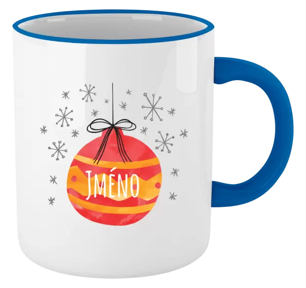 Vánoční hrnek Vánoční ozdoba - jméno