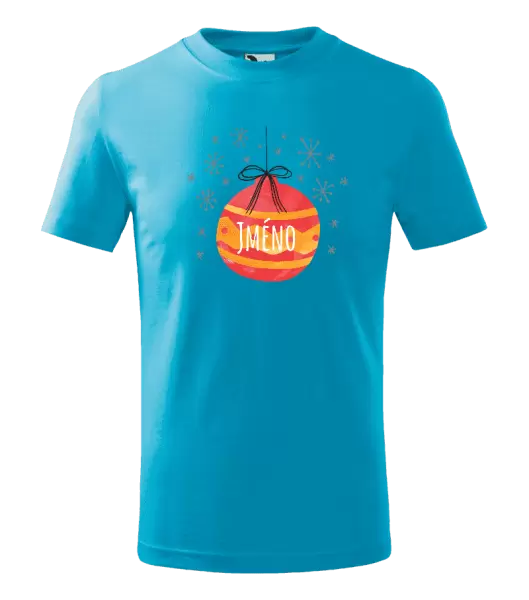 Dětské vánoční tričko Vánoční ozdoba - jméno