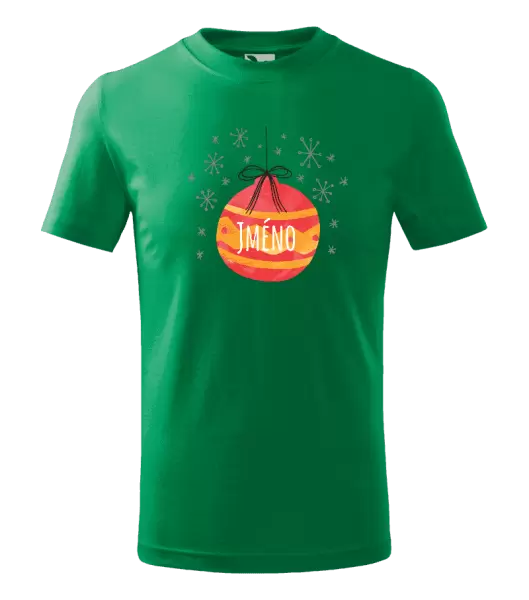 Dětské vánoční tričko Vánoční ozdoba - jméno