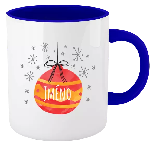 Vánoční hrnek Vánoční ozdoba - jméno