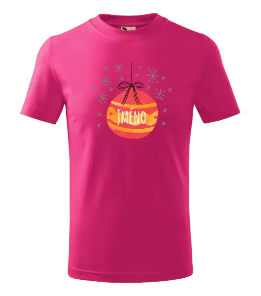 Dětské vánoční tričko Vánoční ozdoba - jméno