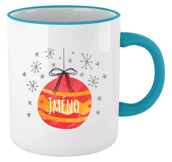 Vánoční hrnek Vánoční ozdoba - jméno