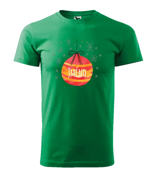 Pánské vánoční tričko Vánoční ozdoba - jméno