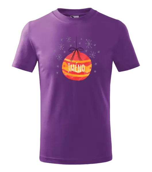 Dětské vánoční tričko Vánoční ozdoba - jméno