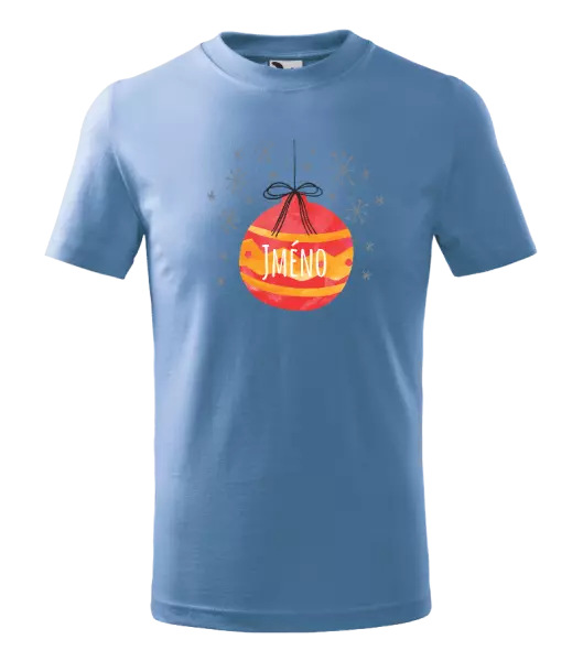 Dětské vánoční tričko Vánoční ozdoba - jméno