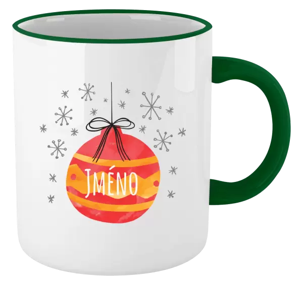 Vánoční hrnek Vánoční ozdoba - jméno
