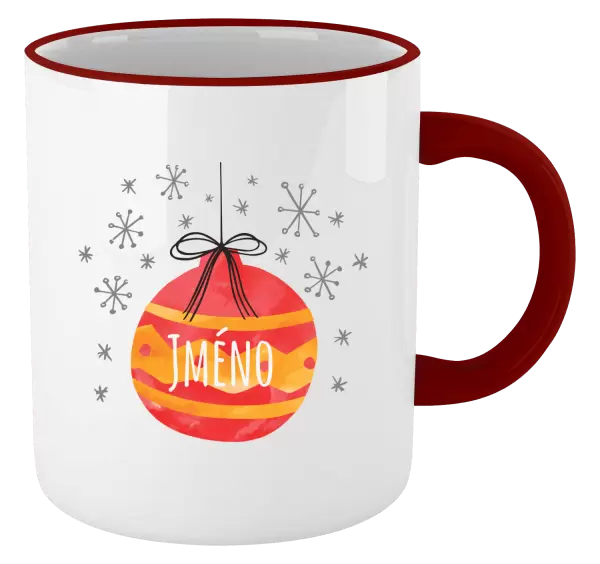 Vánoční hrnek Vánoční ozdoba - jméno