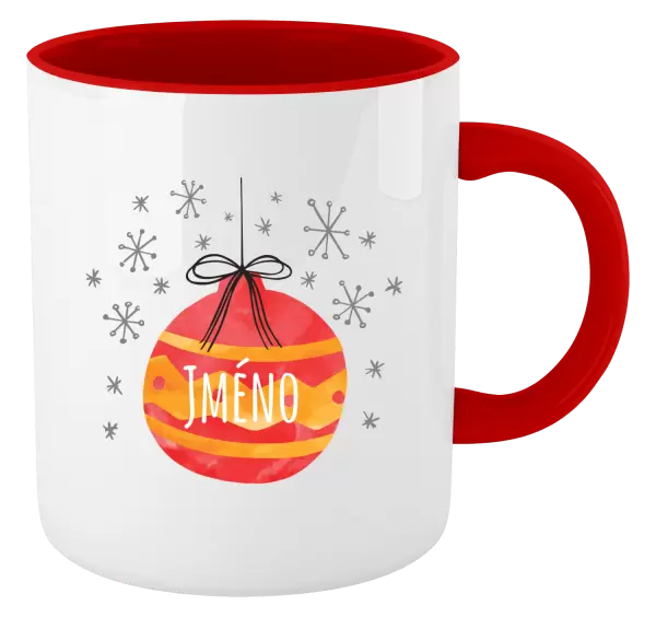 Vánoční hrnek Vánoční ozdoba - jméno