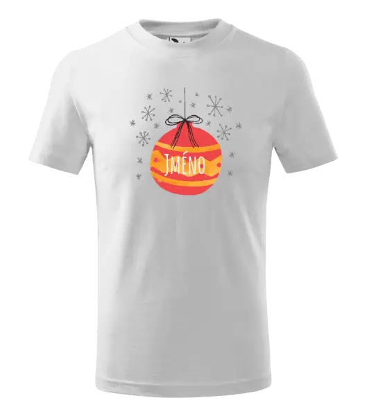 Dětské vánoční tričko Vánoční ozdoba - jméno