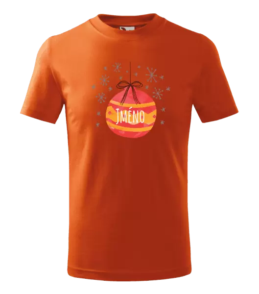 Dětské vánoční tričko Vánoční ozdoba - jméno