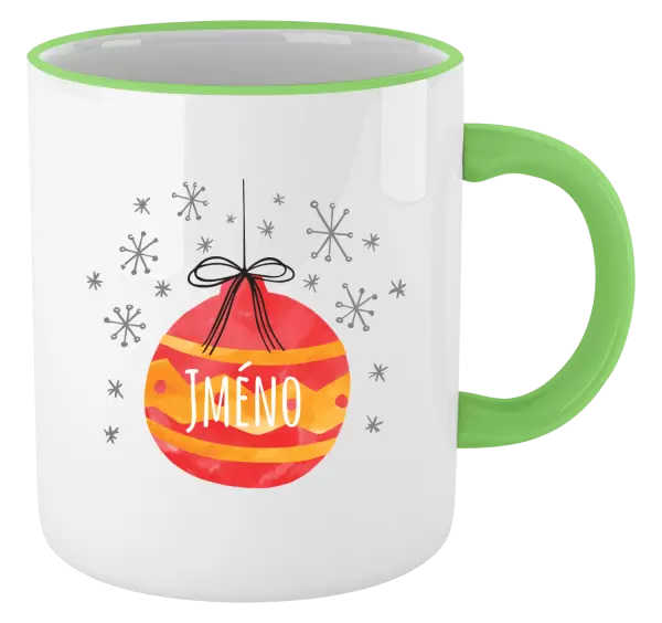Vánoční hrnek Vánoční ozdoba - jméno