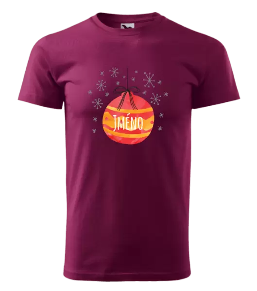 Pánské vánoční tričko Vánoční ozdoba - jméno
