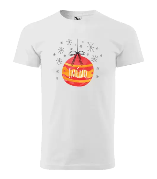 Pánské vánoční tričko Vánoční ozdoba - jméno
