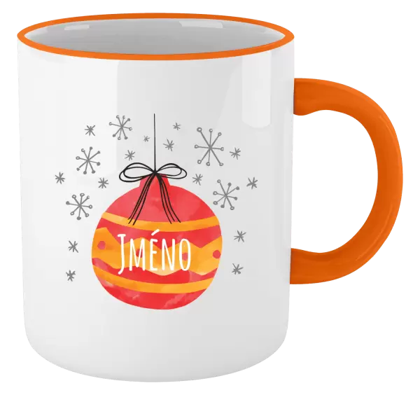 Vánoční hrnek Vánoční ozdoba - jméno