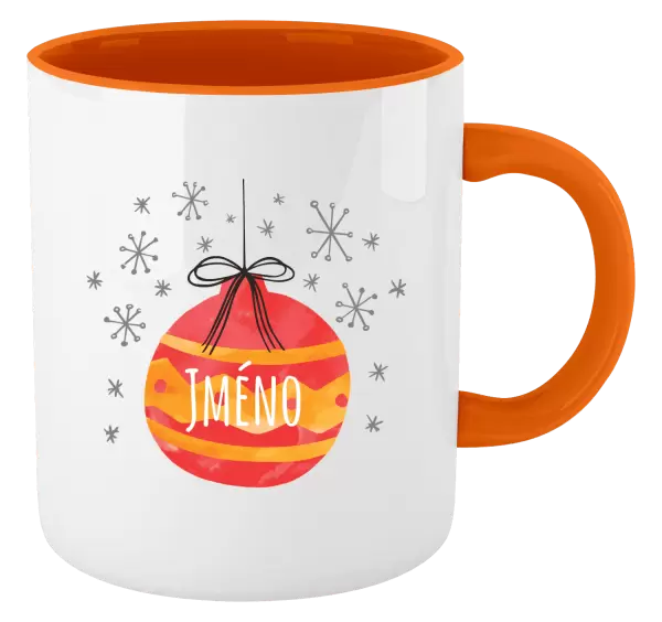 Vánoční hrnek Vánoční ozdoba - jméno